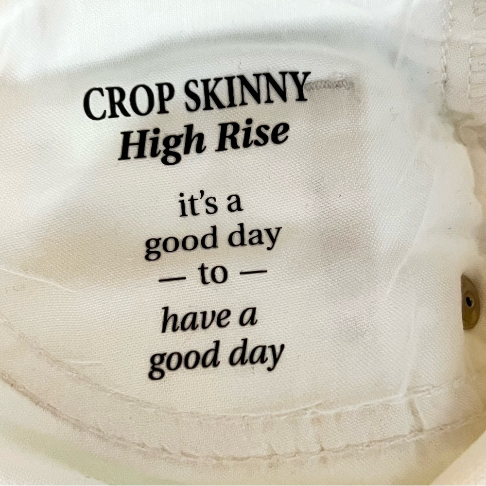 Evsie Girls White High Rise Jeans w/Lavender Stitching on Back Pocket-Size 11 - Picture 13 of 14